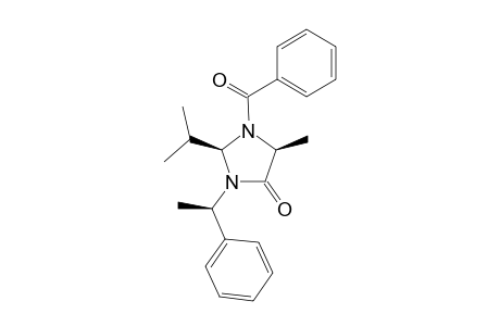 (2S,5S,1'R)-1-Benzoyl-2-isopropyl-5-methyl-3-(.alpha.-methylbenzyl)-1,3-imidazolidin-4-one