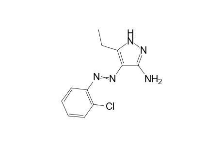4-((2-Chlorophenyl)diazenyl)-5-ethyl-1H-pyrazol-3-amine