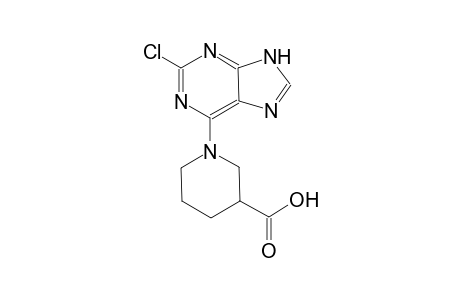 3-piperidinecarboxylic acid, 1-(2-chloro-9H-purin-6-yl)-