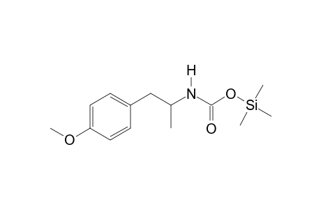 N-(4-Methoxyamphetamine)carbamic acid TMS