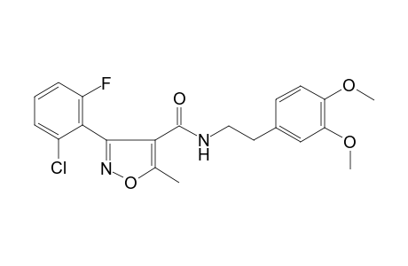 3-(2-Chloranyl-6-fluoranyl-phenyl)-N-[2-(3,4-dimethoxyphenyl)ethyl]-5-methyl-1,2-oxazole-4-carboxamide