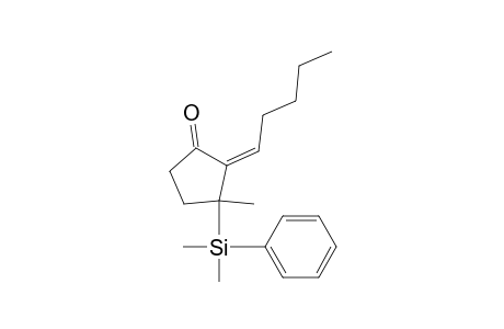 Cyclopentanone, 3-(dimethylphenylsilyl)-3-methyl-2-pentylidene-, (E)-