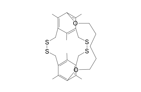 9,11,13,19,21,23-Hexamethyl-1,7-dioxa-15,16,25,26-tetrathia[7.4.4]-(1,3,5)-cyclophane