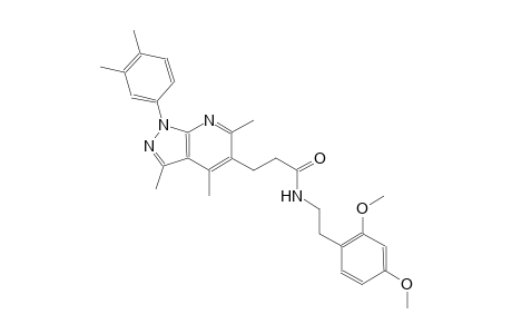 1H-pyrazolo[3,4-b]pyridine-5-propanamide, N-[2-(2,4-dimethoxyphenyl)ethyl]-1-(3,4-dimethylphenyl)-3,4,6-trimethyl-