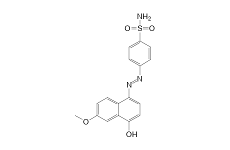 Benzenesulfonamide, 4-[2-(4-hydroxy-6-methoxy-1-naphthalenyl)diazenyl]-