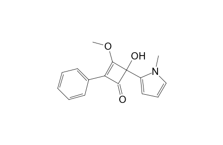 4-Hydroxy-3-methoxy-4-(N-methyl-2-pyrrolyl)-2-phenylcyclobutenone