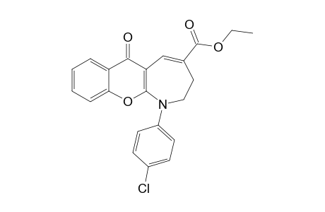 N-PARA-CHLOROPHENYL-2,3-DIHYDRO-4-ETHOXYCARBONYL-CHROMANO-[2,3-B]-AZEPINE-6-ONE