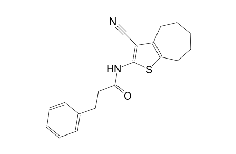 N-(3-cyano-5,6,7,8-tetrahydro-4H-cyclohepta[b]thien-2-yl)-3-phenylpropanamide