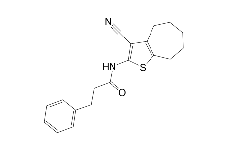 N-(3-cyano-5,6,7,8-tetrahydro-4H-cyclohepta[b]thien-2-yl)-3-phenylpropanamide