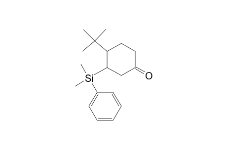 4-tert-Butyl-3-(dimethylphenylsilyl)cyclohexanone