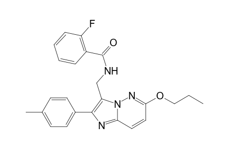 3-(2-Fluorobenzamidomethyl)-2-(4-methylphenyl)-6-propoxyimidazo[1,2-b]pyridazine