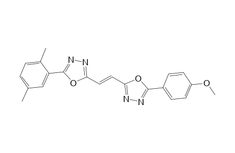 (E)-1-[5-(2,5-Dimethylphenyl)-1,3,4-oxadiazol-2-yl]-2-[5-(4-methoxyphenyl)-1,3,4-oxadiazol-2-yl]ethene