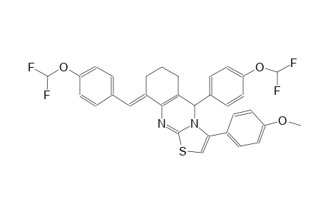 (9E)-9-[4-(difluoromethoxy)benzylidene]-5-[4-(difluoromethoxy)phenyl]-3-(4-methoxyphenyl)-6,7,8,9-tetrahydro-5H-[1,3]thiazolo[2,3-b]quinazoline