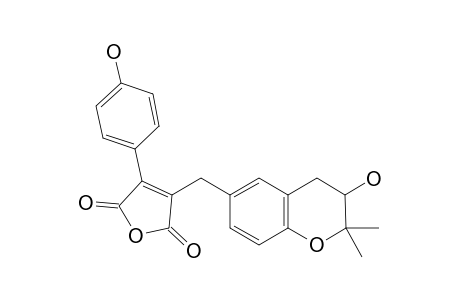 ASPERJINONE;3-[(3-HYDROXY-2,2-DIMETHYL-3,4-DIHYDRO-2-H-CHROMEN-6-YL)-METHYL]-4-(4-HYDROXYPHENYL)-FURAN-2,5-DIONE