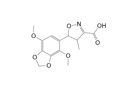 3-isoxazolecarboxylic acid, 5-(4,7-dimethoxy-1,3-benzodioxol-5-yl)-4,5-dihydro-4-methyl-