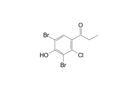 2'-chloro-3',5'-dibromo-4'-hydroxypropiophenone