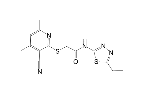 2-[(3-Cyano-4,6-dimethyl-2-pyridinyl)sulfanyl]-N-(5-ethyl-1,3,4-thiadiazol-2-yl)acetamide