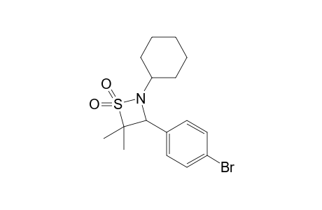 2-Cyclohexyl-4,4-dimethyl-3-(4-bromophenyl)-1,2-thiazetidine 1,1-dioxide