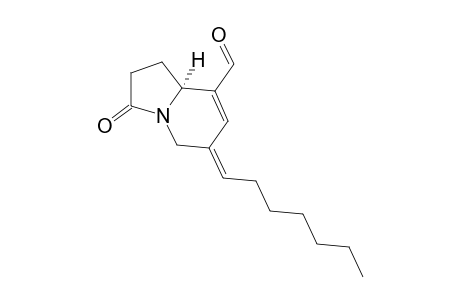(S)-6-(E)-Heptylidene-3-oxo-1,2,3,5,6,8a-hexahydroindolizine-8-carbaldehyde