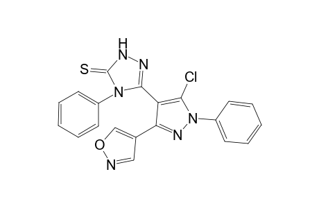 5-(5-Chloro-3-isoxazol-4-yl-1-phenyl-1H-pyrazol-4-yl)-4-phenyl-2,4-dihydro-[1,2,4]triazole-3-thione