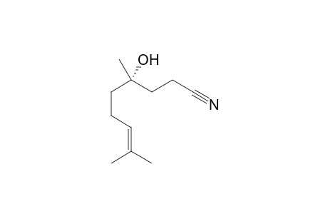 (S)-(-)-4,8-Dimethyl-4-hydroxy-7-nonenenitrile