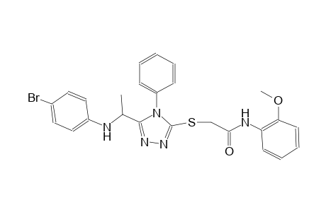 2-({5-[1-(4-bromoanilino)ethyl]-4-phenyl-4H-1,2,4-triazol-3-yl}sulfanyl)-N-(2-methoxyphenyl)acetamide