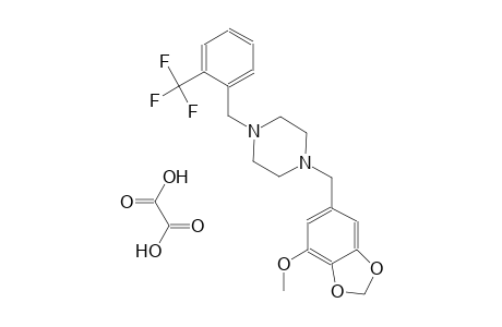 1-[(7-methoxy-1,3-benzodioxol-5-yl)methyl]-4-[2-(trifluoromethyl)benzyl]piperazine oxalate