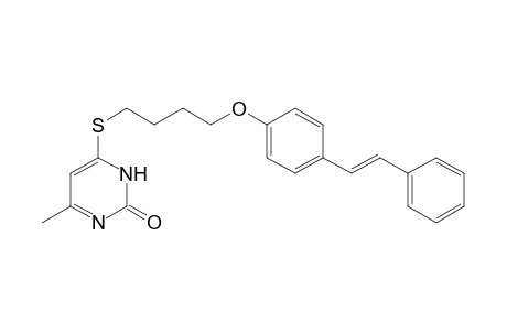 6-Methyl-4-[4-[4-[(E)-2-phenylethenyl]phenoxy]butylsulfanyl]-1H-pyrimidin-2-one