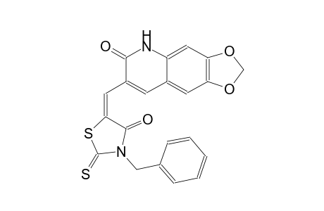 [1,3]dioxolo[4,5-g]quinolin-6(5H)-one, 7-[(E)-[4-oxo-3-(phenylmethyl)-2-thioxo-5-thiazolidinylidene]methyl]-