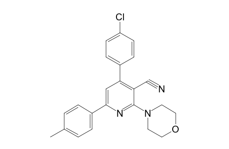 4-(4-Chlorophenyl)-2-morpholino-6-(p-tolyl)nicotinonitrile