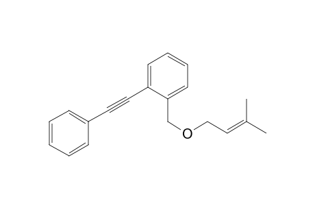 1-{[(3-methylbut-2-en-1-yl)oxy]methyl}-2-(phenylethynyl)benzene