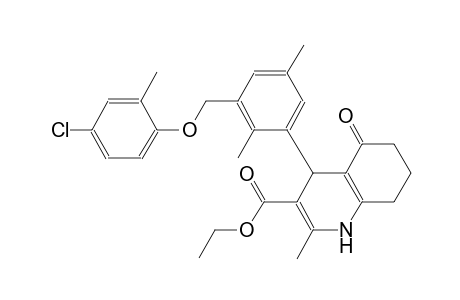 ethyl 4-{3-[(4-chloro-2-methylphenoxy)methyl]-2,5-dimethylphenyl}-2-methyl-5-oxo-1,4,5,6,7,8-hexahydro-3-quinolinecarboxylate