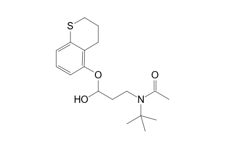 (+-)-1-(3,4-dihydro-2H-1-benzothiopyran-8-yl)oxy]-3-[N-(1,1-dimethylethyl)-N-acetylamono]-2-propanol