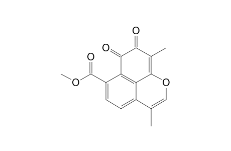 DAVIDIANONE-B;6-METHOXYCARBONYL-3,9-DIMETHYLNAPHTHO-(1,8-B,C)-PYRAN-7,8-DIONE