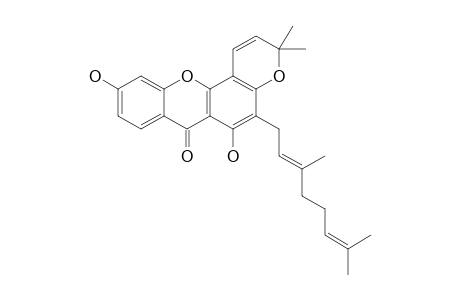 MESUASINONE;1,6-DIHYDROXY-2-(3',7'-DIMETHYL-2',6'-OCTENYL)-6'',6''-DIMETHYLPYRANO-[2'',3'':3,4]-XANTHONE