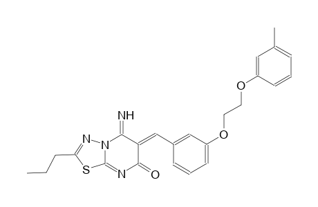 (6Z)-5-imino-6-{3-[2-(3-methylphenoxy)ethoxy]benzylidene}-2-propyl-5,6-dihydro-7H-[1,3,4]thiadiazolo[3,2-a]pyrimidin-7-one