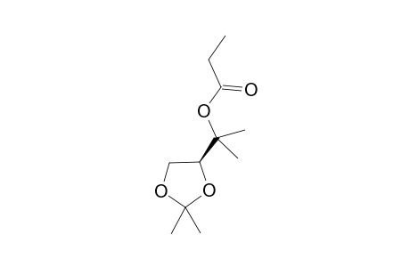2-[(4S)-2,2-dimethyl-1,3-dioxolan-4-yl]propan-2-yl propanoate