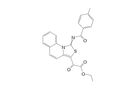 Ethyl 2-{1-[(4-methylbenzoyl)imino][1,3]thiazolo[3,4-a]quinolin-3-yl}-2-oxoacetate
