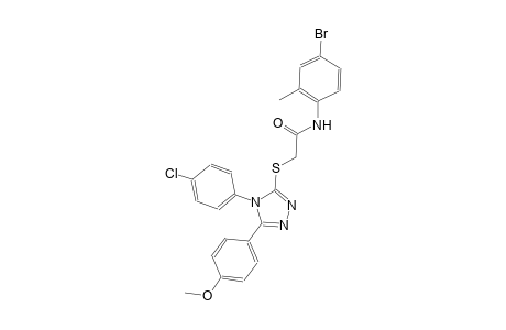 N-(4-bromo-2-methylphenyl)-2-{[4-(4-chlorophenyl)-5-(4-methoxyphenyl)-4H-1,2,4-triazol-3-yl]sulfanyl}acetamide
