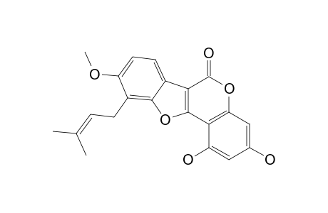 HEDYSARIMCOUMESTAN_D;1,3-DIHYDROXY-9-METHOXY-10-GAMMA,GAMMA-DIMETHYLALLYLCOUMESTAN