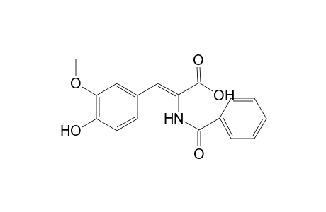 2-Benzoylamido-3-(4-hydroxy-3-methyloxyphenyl)propenoic acid
