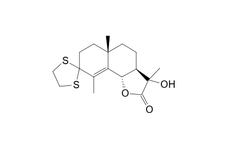 1,2-Dihydro-11.alpha.-hydroxy-.alpha.-santonin thioketal