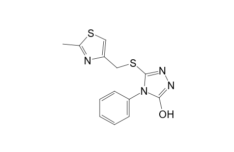 3-{[(2-methyl-4-thiazolyl)methyl]thio}-4-phenyl-4H-1,2,4-triazol-5-ol