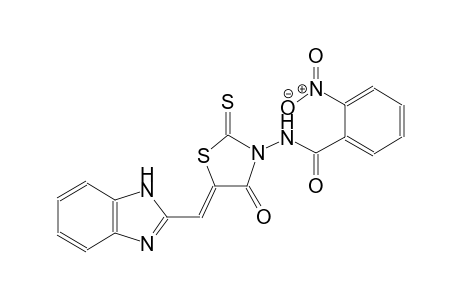 N-[(5Z)-5-(1H-benzimidazol-2-ylmethylene)-4-oxo-2-thioxo-1,3-thiazolidin-3-yl]-2-nitrobenzamide