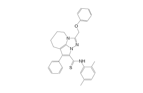 N-(2,5-dimethylphenyl)-1-(phenoxymethyl)-4-phenyl-5,6,7,8-tetrahydro-2,2a,8a-triazacyclopenta[cd]azulene-3-carbothioamide