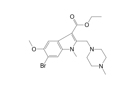 Ethyl 6-bromo-5-methoxy-1-methyl-2-[(4-methyl-1-piperazinyl)methyl]-1H-indole-3-carboxylate