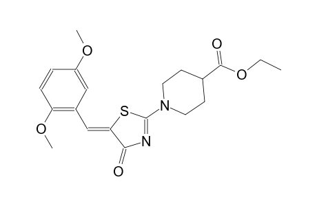 4-piperidinecarboxylic acid, 1-[(5Z)-5-[(2,5-dimethoxyphenyl)methylene]-4,5-dihydro-4-oxothiazolyl]-, ethyl ester