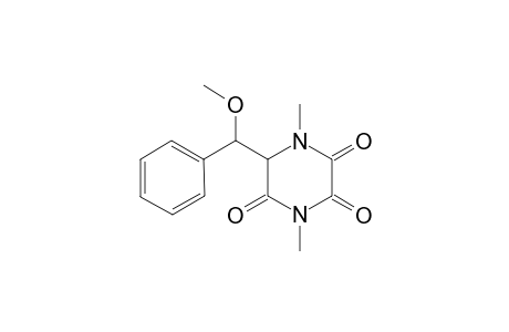 (+-)-threo-6-(.alpha.-methoxybenzyl)-1,4-dimethylpiperazine-2,3,5-trione