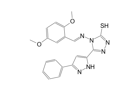 4-{[(E)-(2,5-dimethoxyphenyl)methylidene]amino}-5-(3-phenyl-1H-pyrazol-5-yl)-4H-1,2,4-triazole-3-thiol