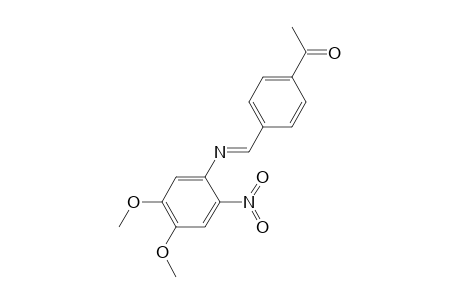 Benzene, 1-(4-acetylbenzylidenamino)-3,4-dimethoxy-6-nitro-